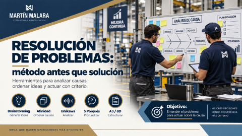 Resolver problemas con método: Brainstorming, Afinidad, Ishikawa, 5 Porqués, A3 y 8D