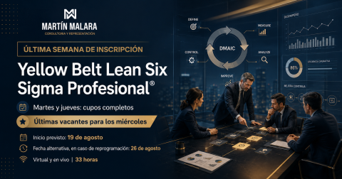 Última semana de inscripción al Yellow Belt Lean Six Sigma Profesional®